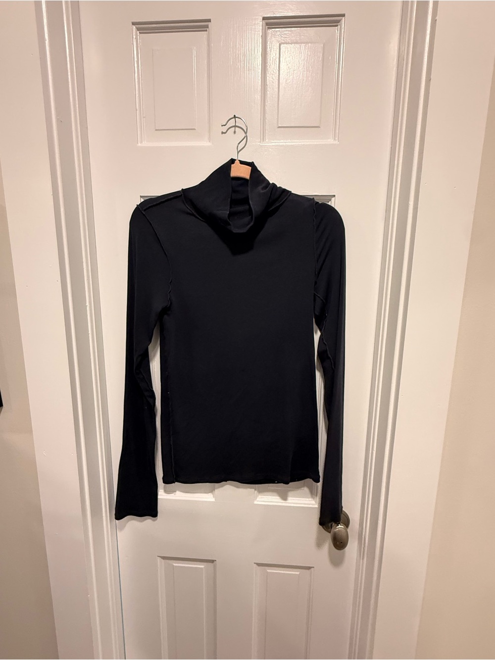 We The Free Black Long-Sleeve Turtleneck Top